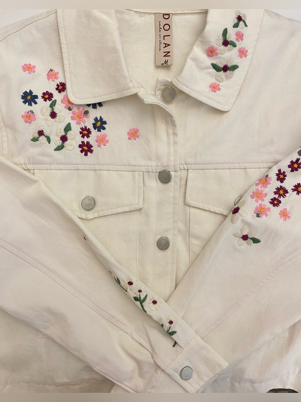 Dolan Anthropologie Floral Embroidered  Jacket (M Ptp 21”) NWOT